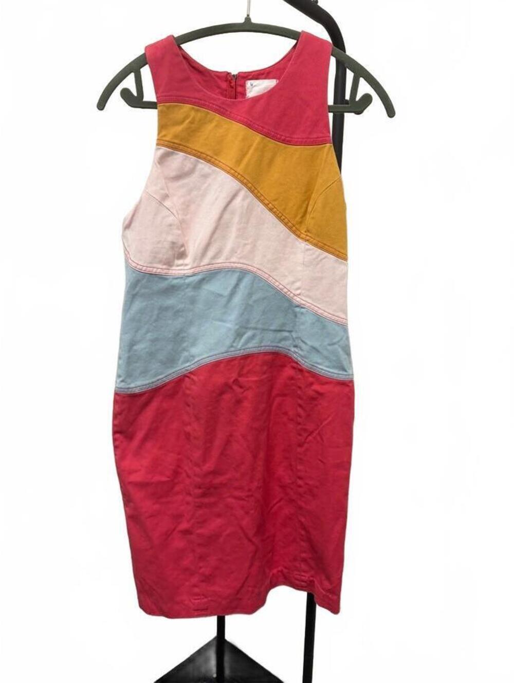 Anthropologie Women’s 6 Colorblock Dress Back Zip Sample Y2K Rare